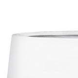 Fiberstone Round Planter with Tapered Base, Set of 2, White