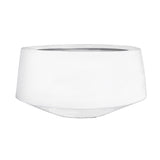 Fiberstone Round Planter with Tapered Base, Set of 2, White