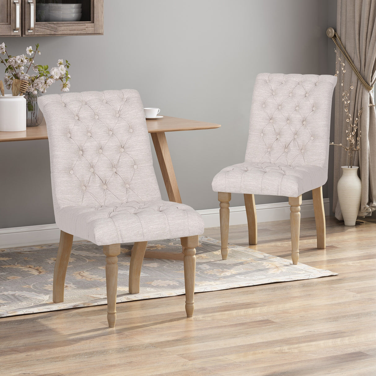 Fieldmaple Tufted Dining Chair (Set of 2) by Christopher Knight Home