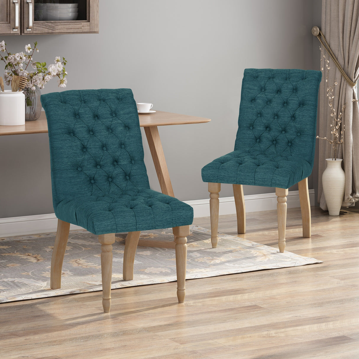 Fieldmaple Tufted Dining Chair (Set of 2) by Christopher Knight Home