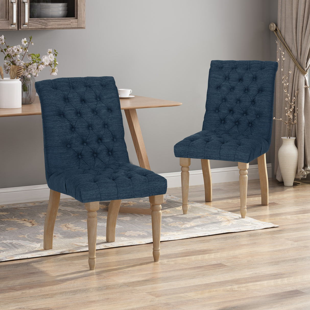 Fieldmaple Tufted Dining Chair (Set of 2) by Christopher Knight Home