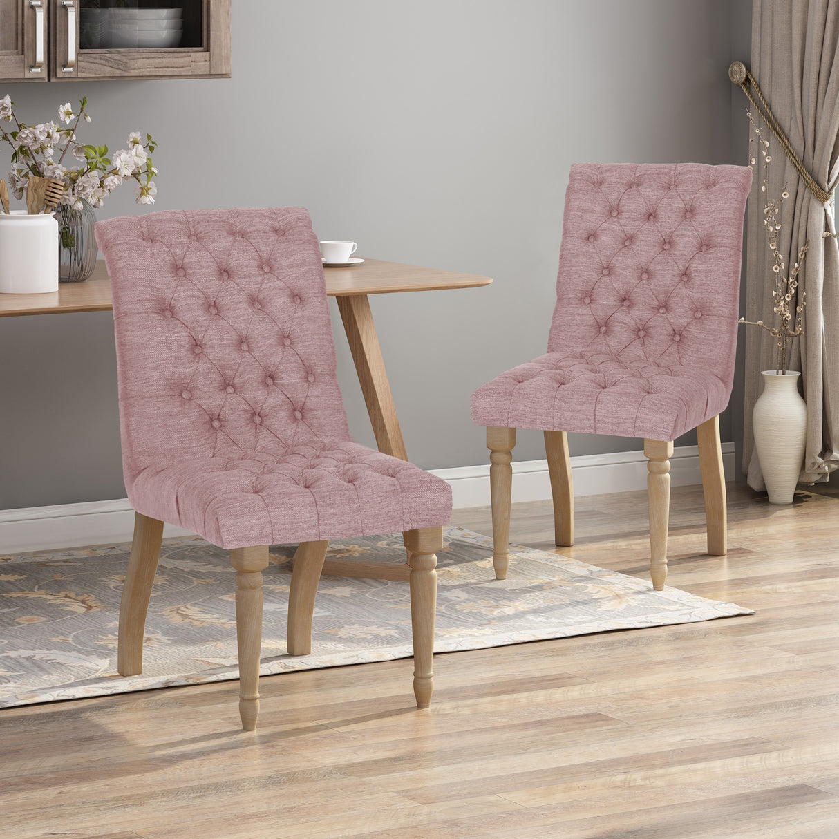 Fieldmaple Tufted Dining Chair (Set of 2) by Christopher Knight Home
