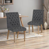 Fieldmaple Tufted Dining Chair (Set of 2) by Christopher Knight Home