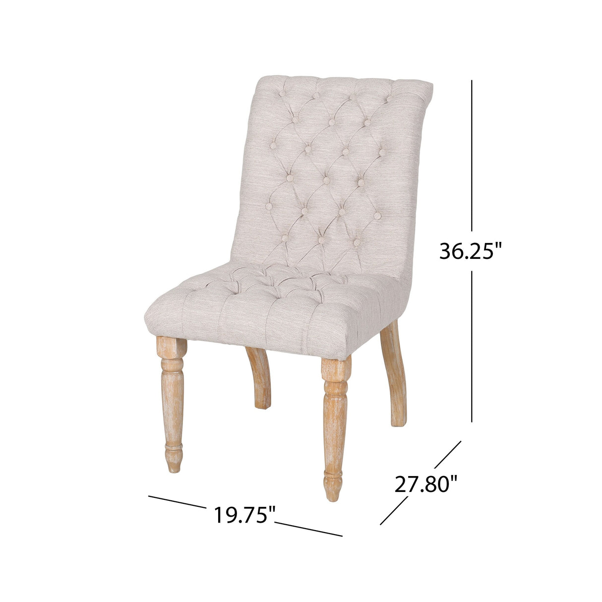 Fieldmaple Tufted Dining Chair (Set of 2) by Christopher Knight Home