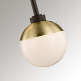 Fifth and Main Hipster 2-light Bronze Brass Wall Sconce with Opal Glass