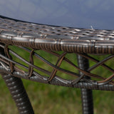 Figi Outdoor 27-inch Wicker Glass Table by Christopher Knight Home - 27.75"W x 27.75"D x 27.5"H