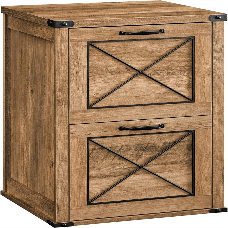 File Cabinet Filing Cabinet with 2 Drawers - 15.7"D x 17.7"W x 27"H