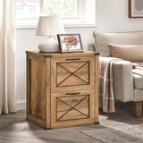 File Cabinet Filing Cabinet with 2 Drawers - 15.7"D x 17.7"W x 27"H