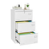 Filing Cabinet Lateral File Cabinet 3 Drawer,Locking Metal File Cabinets Three Drawer, Office Filing Cabinet with Lock Drawers