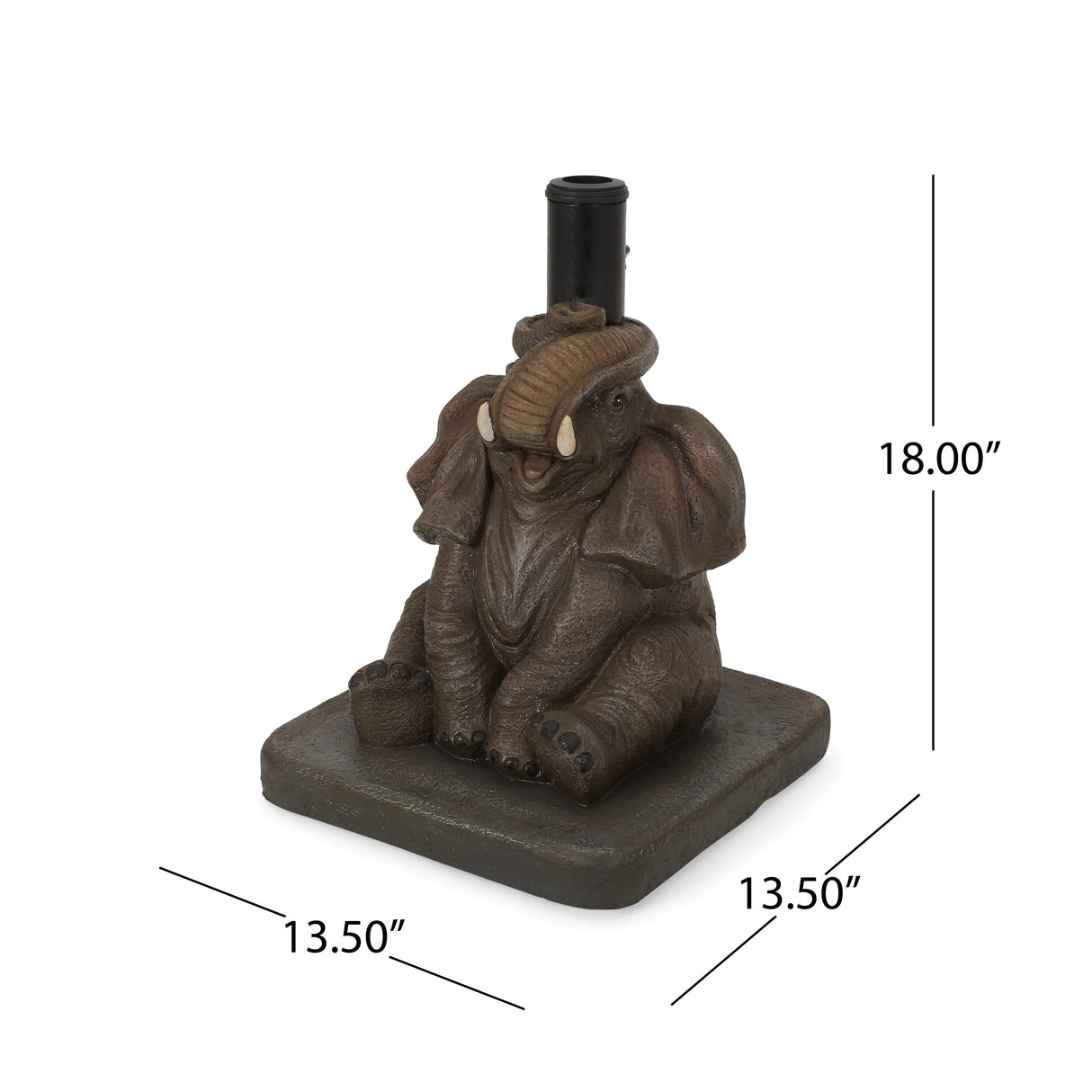 Finchley Elephant Umbrella Base by Christopher Knight Home - 13.50" W x 13.50" L x 18.00" H