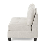 Findon Fabric 7 Seater Tufted Sectional Sofa by Christopher Knight Home
