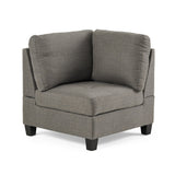 Findon Fabric 7 Seater Tufted Sectional Sofa by Christopher Knight Home