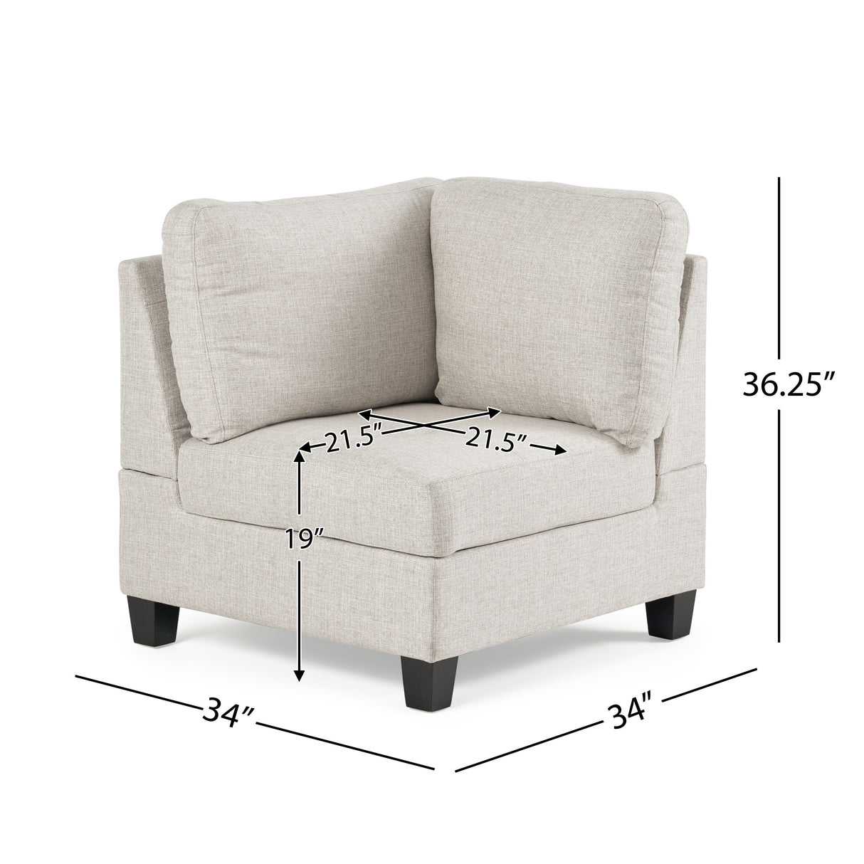 Findon Fabric 7 Seater Tufted Sectional Sofa by Christopher Knight Home