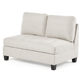 Findon Fabric 7 Seater Tufted Sectional Sofa by Christopher Knight Home