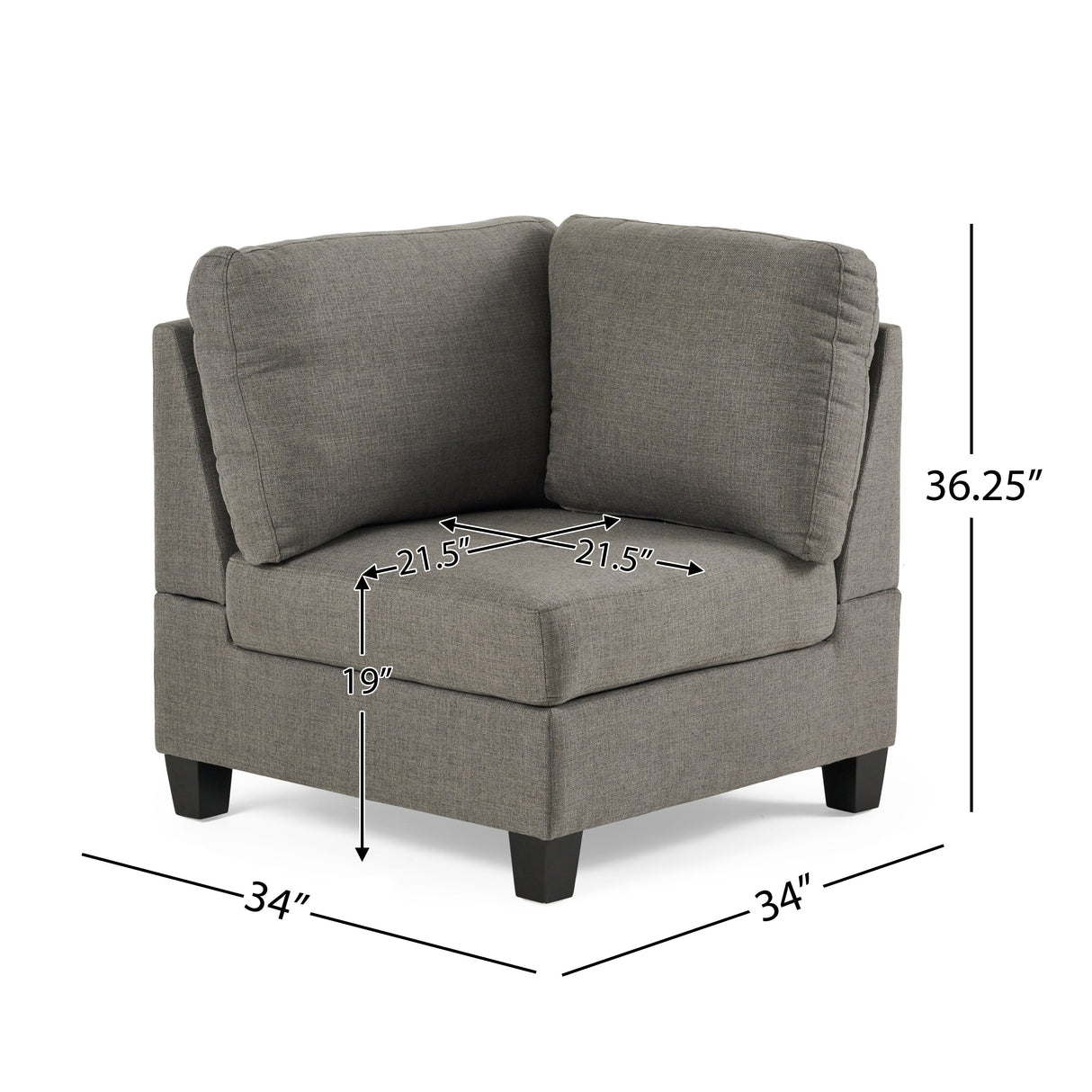 Findon Fabric 7 Seater Tufted Sectional Sofa by Christopher Knight Home