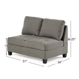 Findon Fabric 7 Seater Tufted Sectional Sofa by Christopher Knight Home