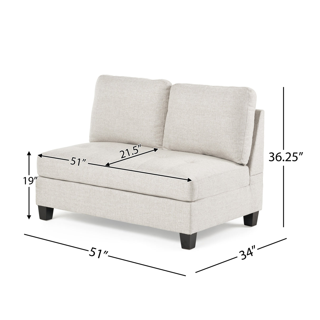 Findon Fabric 7 Seater Tufted Sectional Sofa by Christopher Knight Home