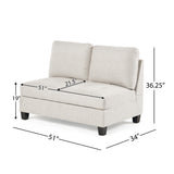 Findon Fabric 7 Seater Tufted Sectional Sofa by Christopher Knight Home