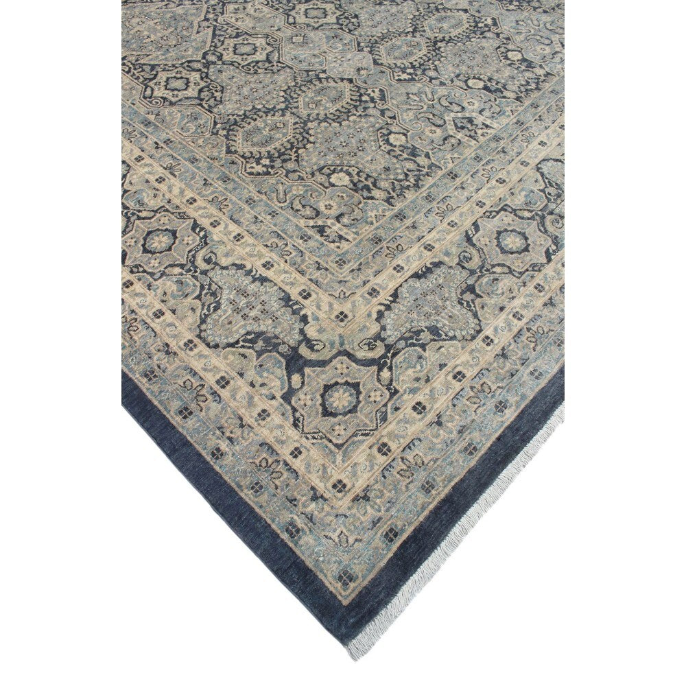Noori Rug Fine Chobi Erhan Grey and Blue Rug