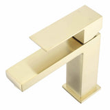 Fine Fixtures Modern Single Hole Bathroom Sink Faucet with Pop-up Drain and Strainer Basket