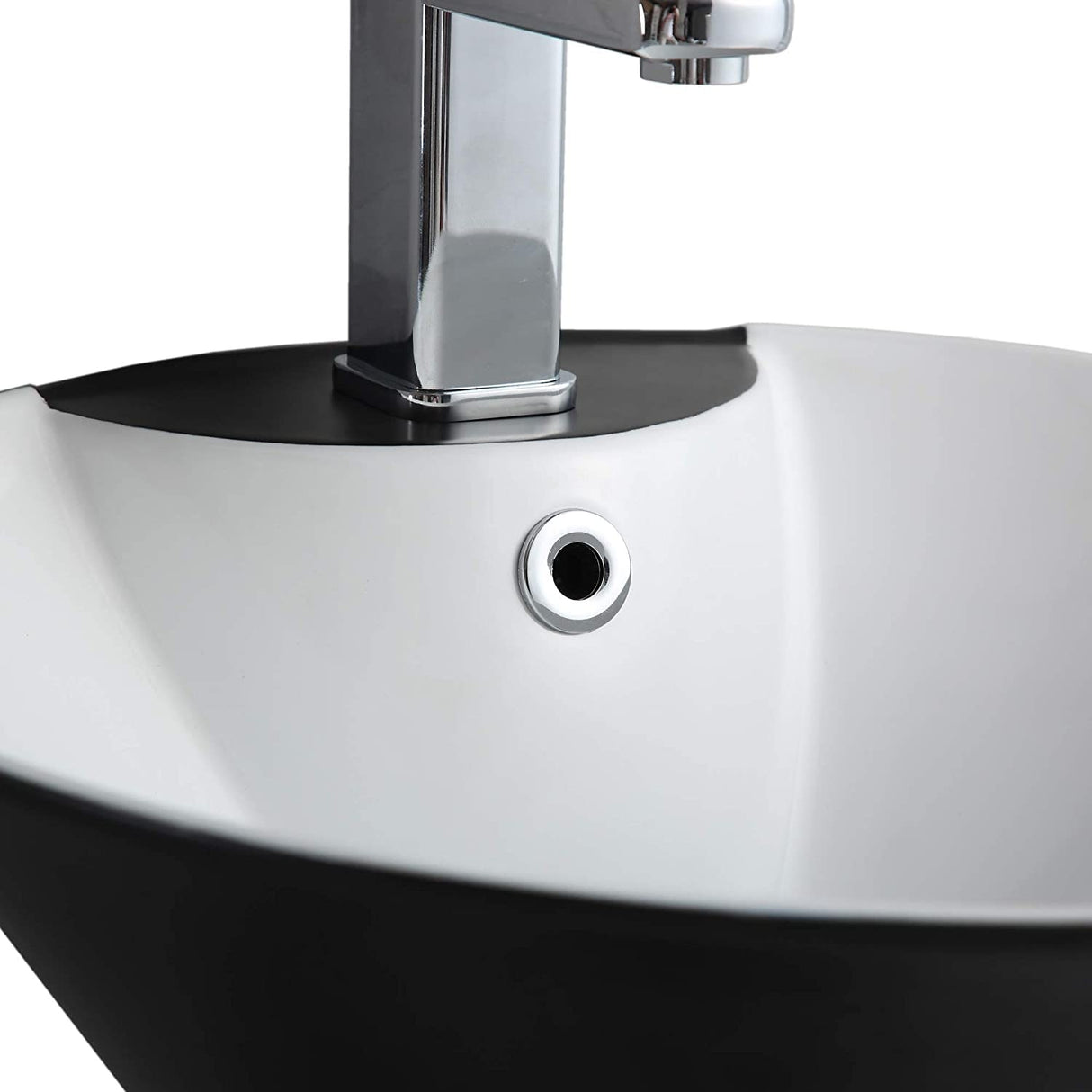 Fine Fixtures Pyramid Pedestal, Elegant One Piece Pedestal Sink, Center Faucet Hole, Vitreous China, White