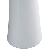 Fine Fixtures Pyramid Pedestal, Elegant One Piece Pedestal Sink, Center Faucet Hole, Vitreous China, White