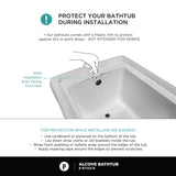 Fine Fixtures Tile-In White Fiberglass/Acrylic Soaking Bathtub with Built-in Tile Flange