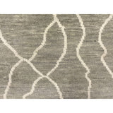 Fine Oushak Anass Grey Hand-knotted Rug (9' x 11'9)