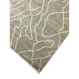 Fine Oushak Anass Grey Hand-knotted Rug (9' x 11'9)