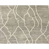 Fine Oushak Anass Grey Hand-knotted Rug (9' x 11'9)
