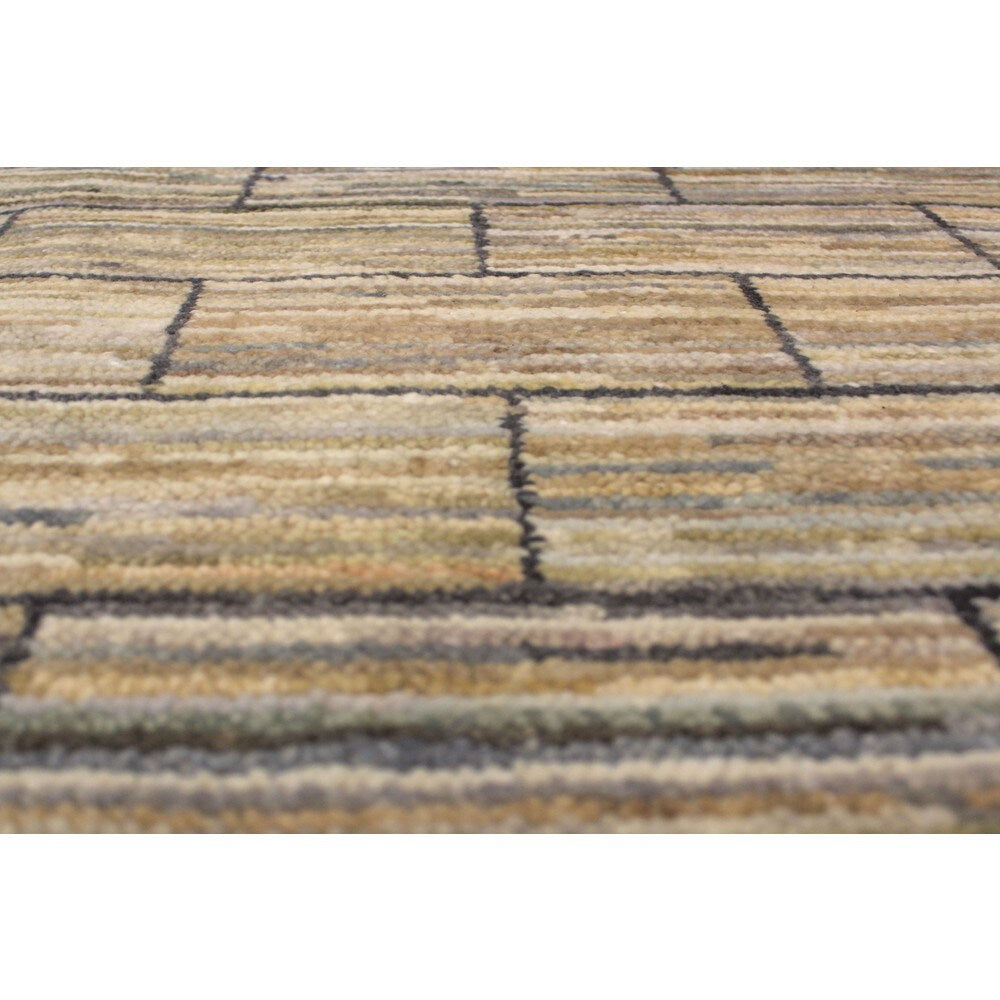 Noori Rug Fine Oushak Leigh Beige/Charcoal Rug - 9'1 x 12'0