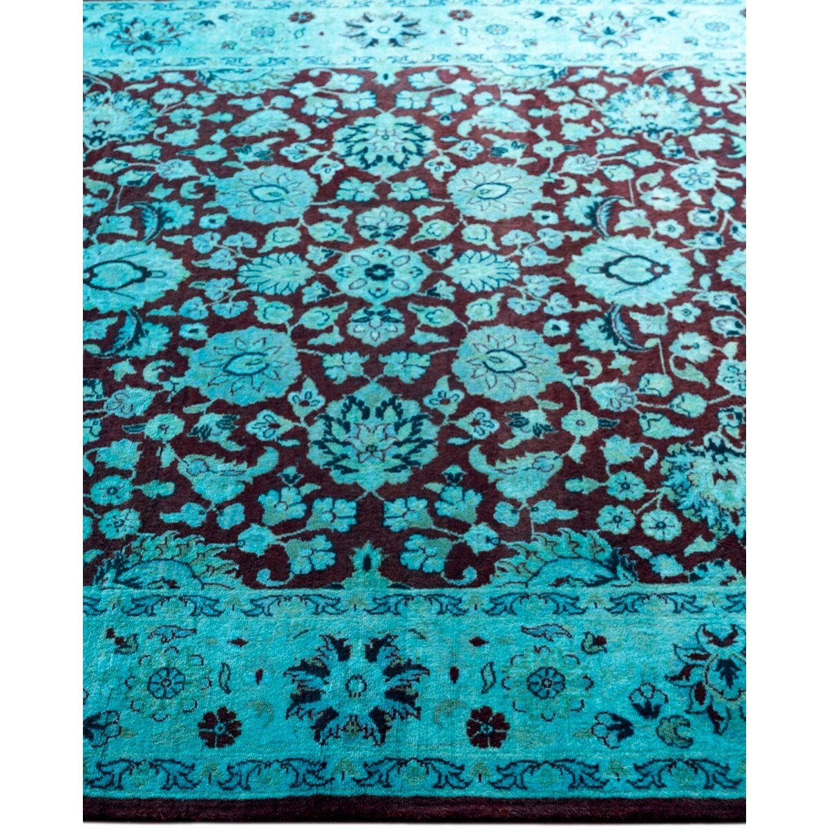 Fine Vibrance One-of-a-Kind Hand-Knotted Area Rug - Blue, 4' 2" x 6' 3" - 4' 2" x 6' 3"