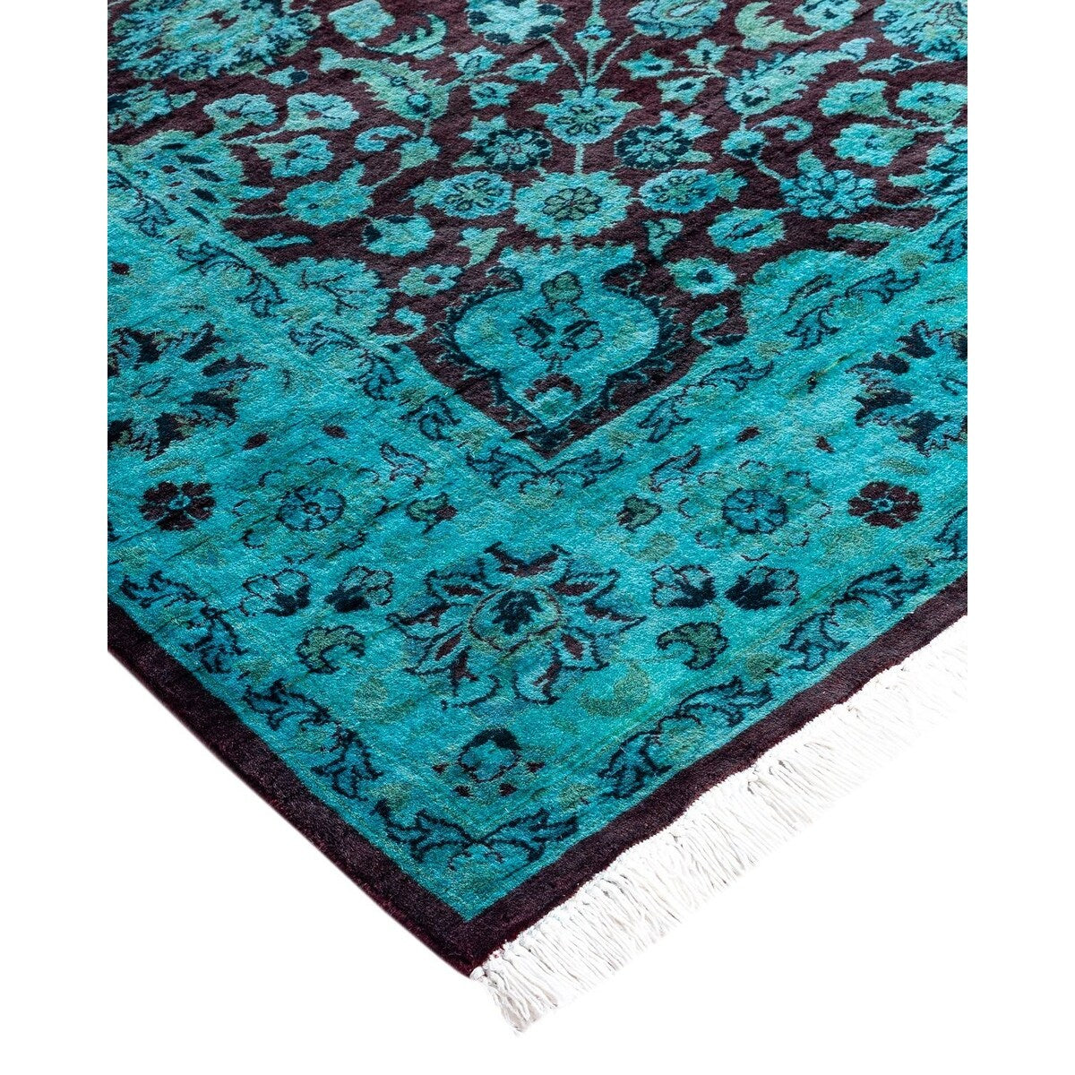 Fine Vibrance One-of-a-Kind Hand-Knotted Area Rug - Blue, 4' 2" x 6' 3" - 4' 2" x 6' 3"