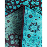 Fine Vibrance One-of-a-Kind Hand-Knotted Area Rug - Blue, 4' 2" x 6' 3" - 4' 2" x 6' 3"