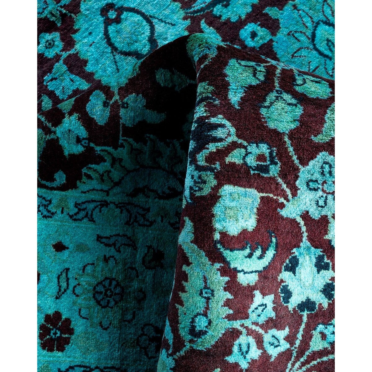 Fine Vibrance One-of-a-Kind Hand-Knotted Area Rug - Blue, 4' 2" x 6' 3" - 4' 2" x 6' 3"
