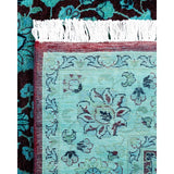 Fine Vibrance One-of-a-Kind Hand-Knotted Area Rug - Blue, 4' 2" x 6' 3" - 4' 2" x 6' 3"