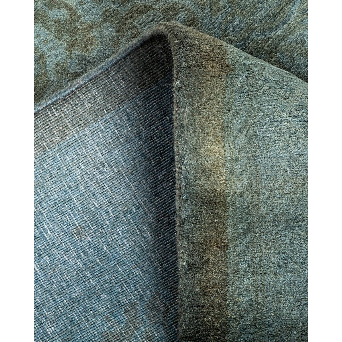 Overton Hand Knotted Wool Vintage Inspired Modern Contemporary Overdyed Brown Runner Rug - 2' 7" x 16' 1"