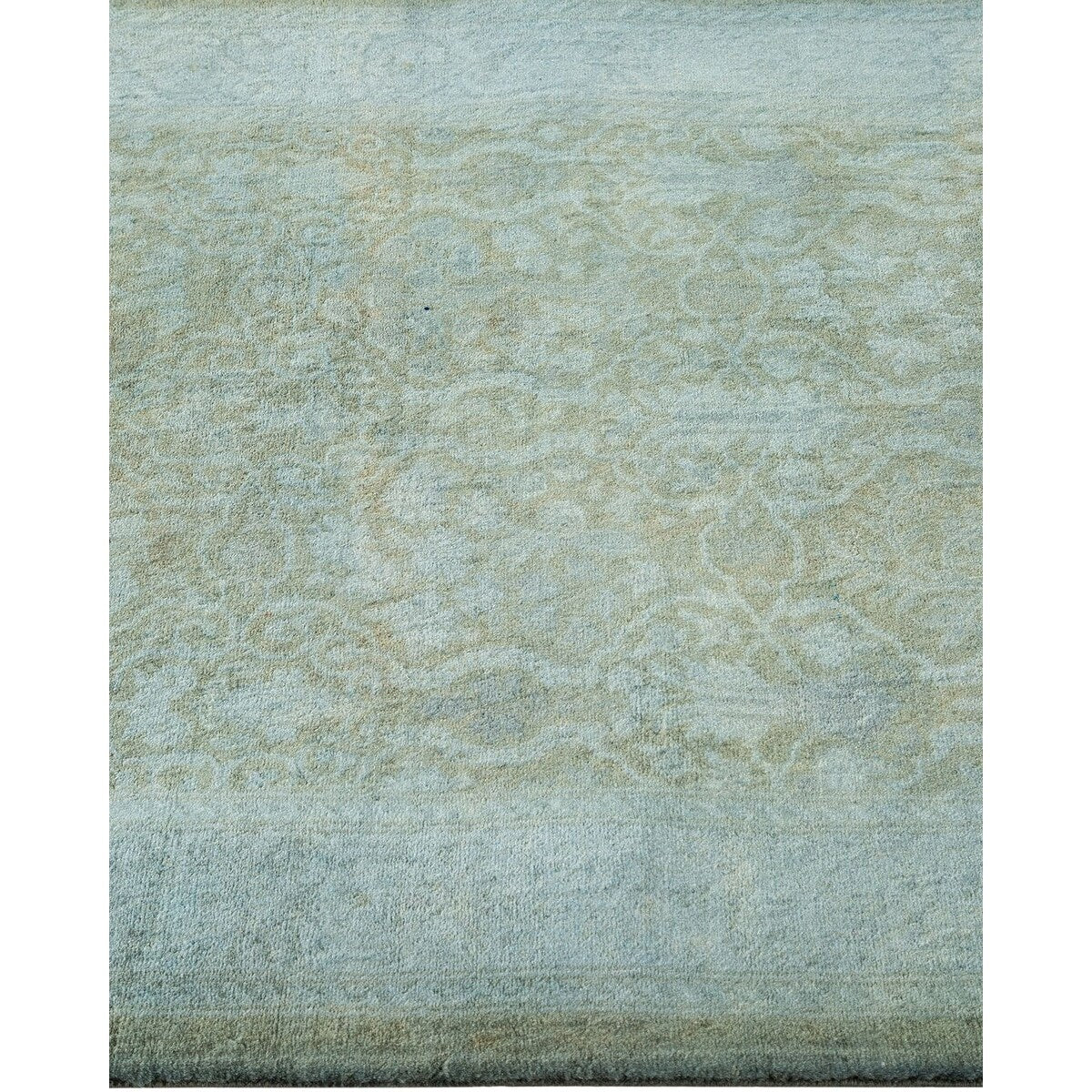 Overton Hand Knotted Wool Vintage Inspired Modern Contemporary Overdyed Brown Runner Rug - 2' 7" x 16' 1"