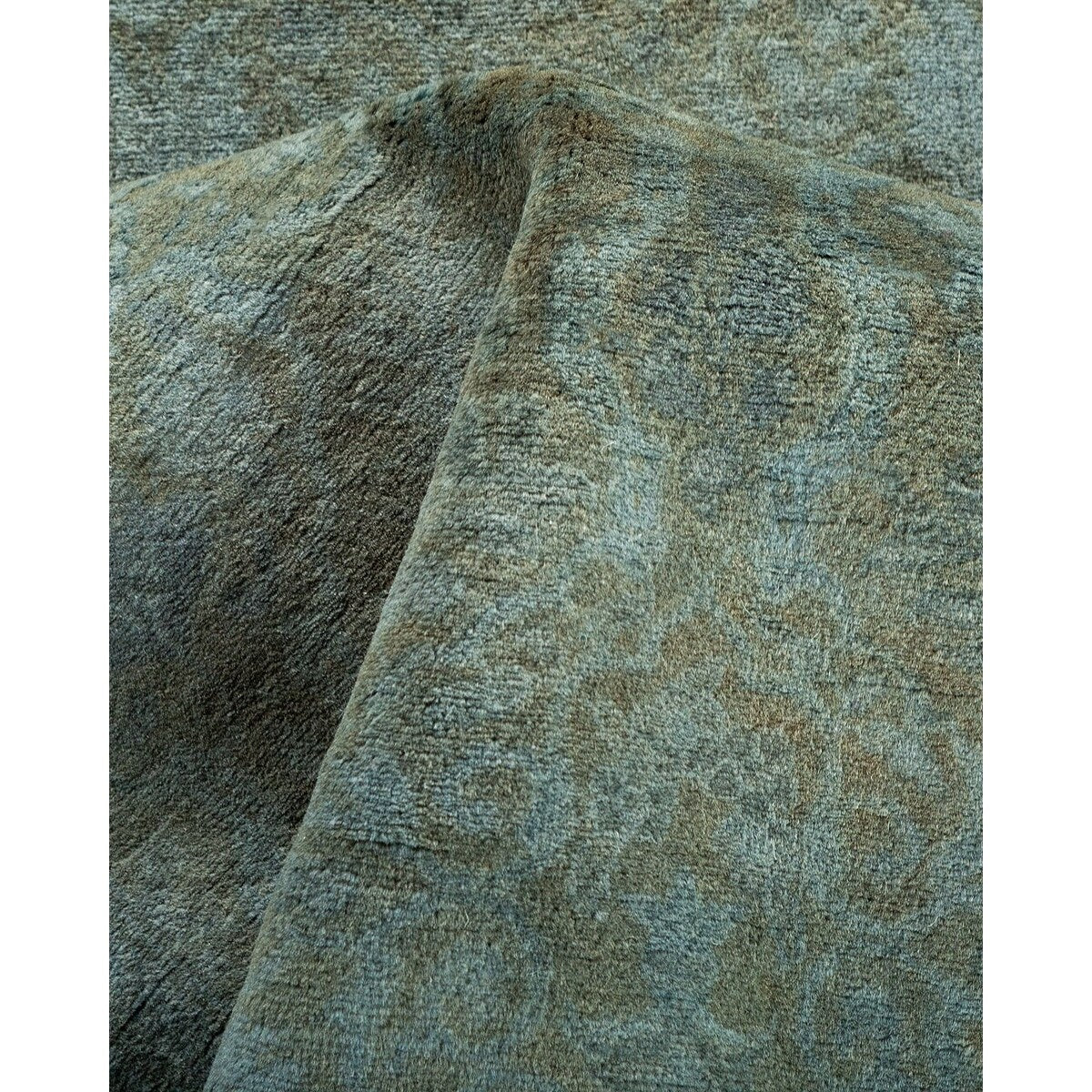 Overton Hand Knotted Wool Vintage Inspired Modern Contemporary Overdyed Brown Runner Rug - 2' 7" x 16' 1"