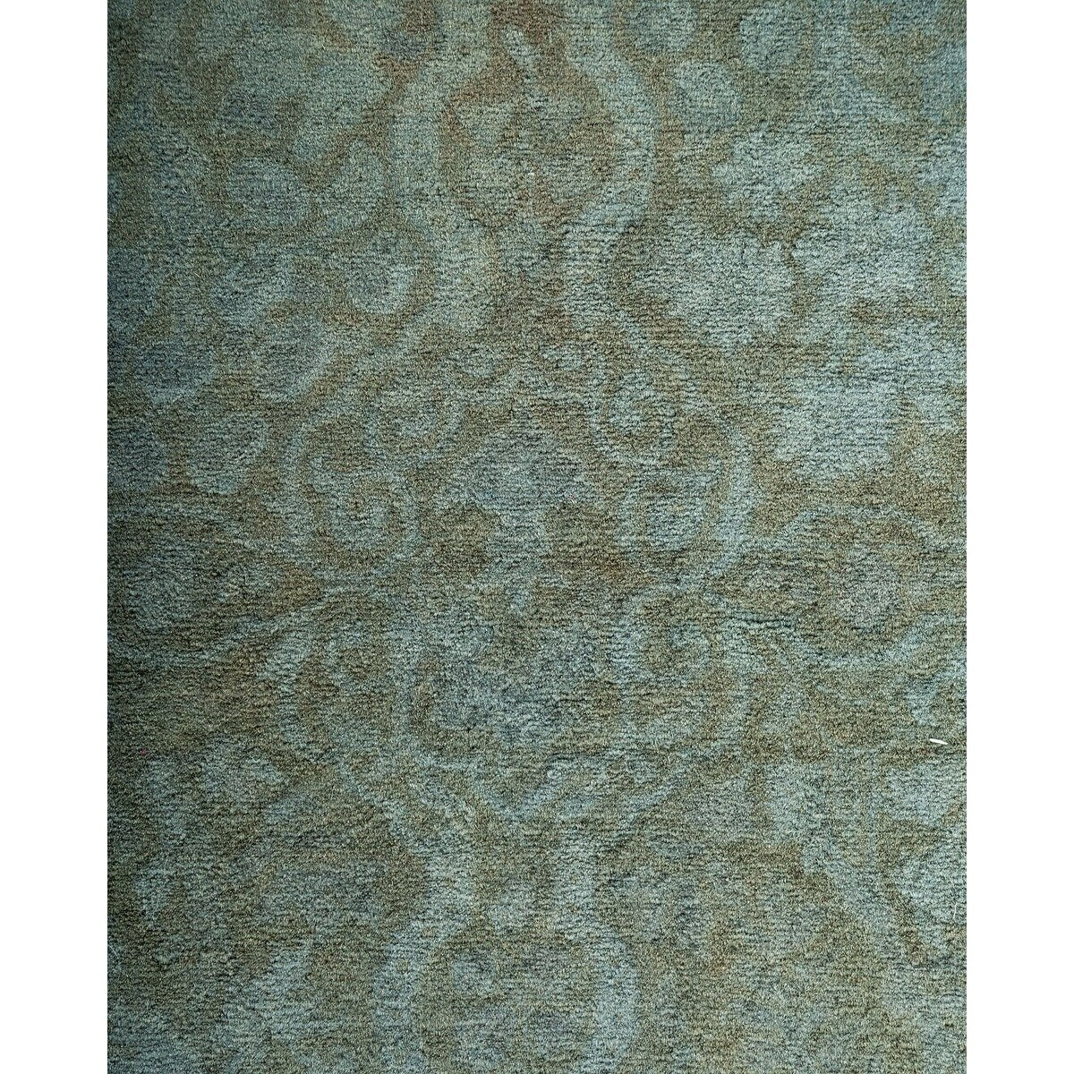 Overton Hand Knotted Wool Vintage Inspired Modern Contemporary Overdyed Brown Runner Rug - 2' 7" x 16' 1"