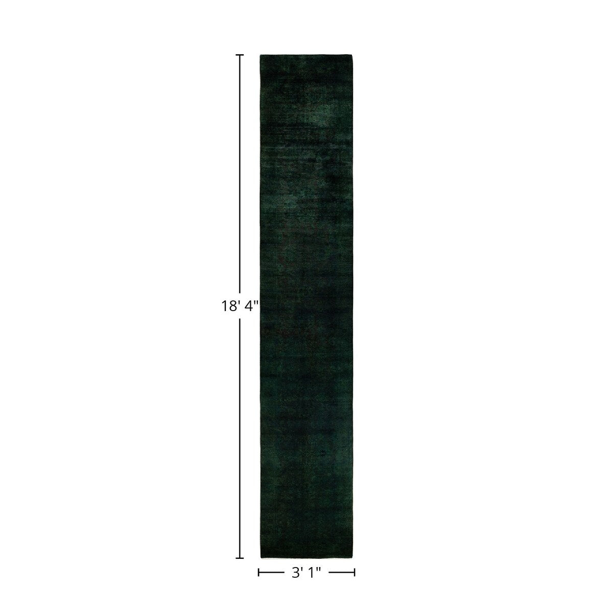 Overton Hand Knotted Wool Vintage Inspired Modern Contemporary Overdyed Burgundy Runner Rug - 3' 1" x 18' 4"