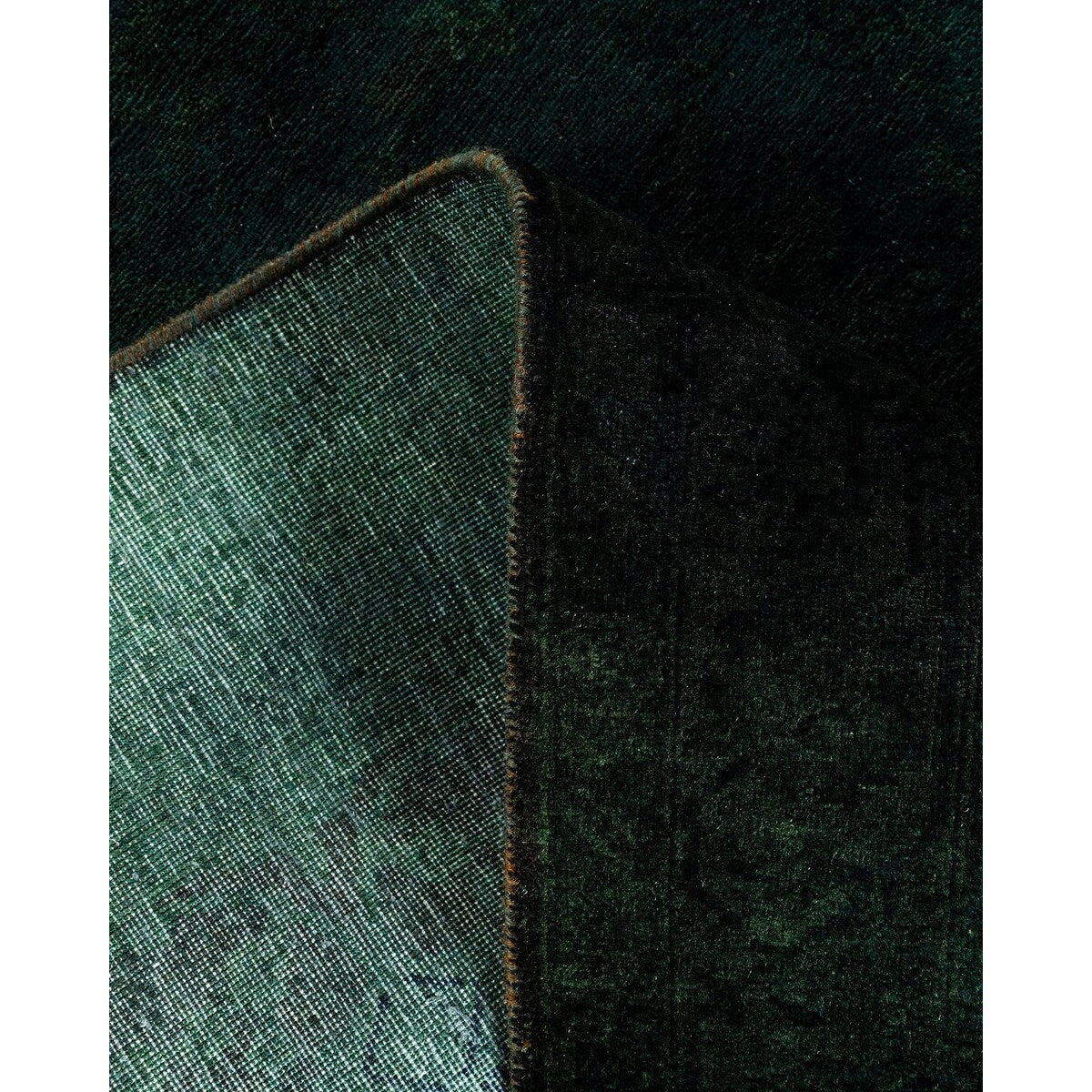 Overton Hand Knotted Wool Vintage Inspired Modern Contemporary Overdyed Burgundy Runner Rug - 3' 1" x 18' 4"