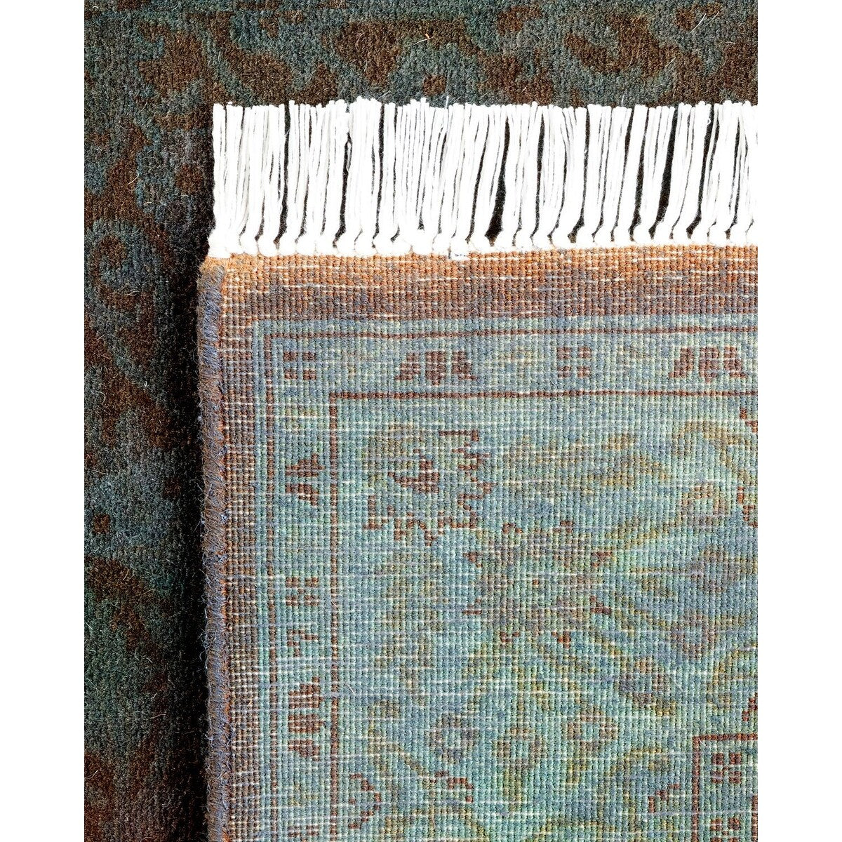 Overton Hand Knotted Wool Vintage Inspired Modern Contemporary Overdyed Gray Runner Rug - 2' 7" x 10' 3"