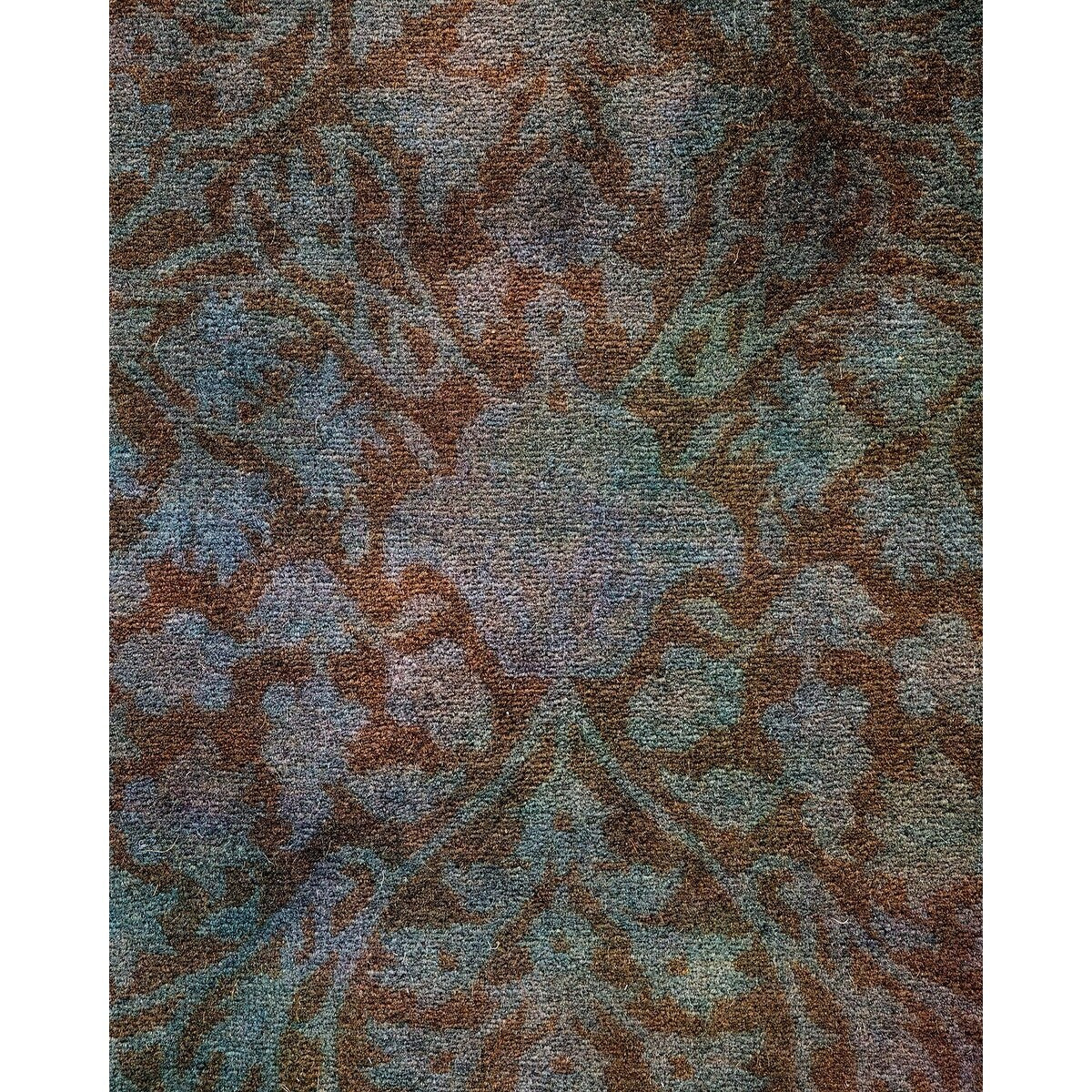 Overton Hand Knotted Wool Vintage Inspired Modern Contemporary Overdyed Gray Runner Rug - 2' 7" x 10' 3"