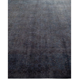 Overton Hand Knotted Wool Vintage Inspired Modern Contemporary Overdyed Gray Area Rug - 8' 0" x 10' 8"