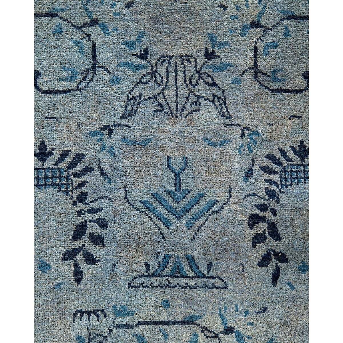 Fine Vibrance, One-of-a-Kind Hand-Knotted Area Rug - Gray, 8' 1" x 10' 2" - 8' 1" x 10' 2"