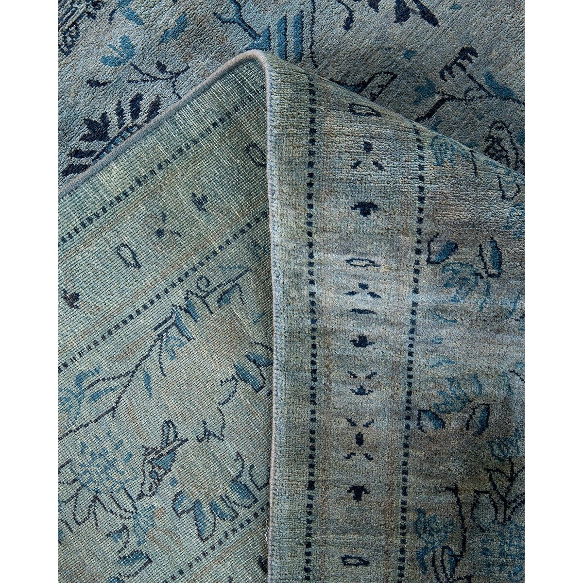 Fine Vibrance, One-of-a-Kind Hand-Knotted Area Rug - Gray, 8' 1" x 10' 2" - 8' 1" x 10' 2"