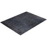 Overton Hand Knotted Wool Vintage Inspired Modern Contemporary Overdyed Gray Area Rug - 8' 1" x 10' 2"