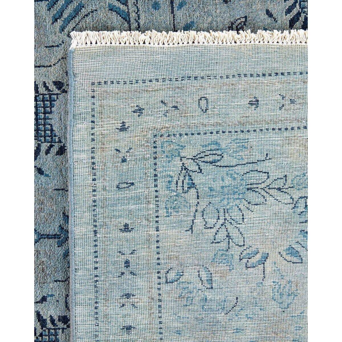 Fine Vibrance, One-of-a-Kind Hand-Knotted Area Rug - Gray, 8' 1" x 10' 2" - 8' 1" x 10' 2"