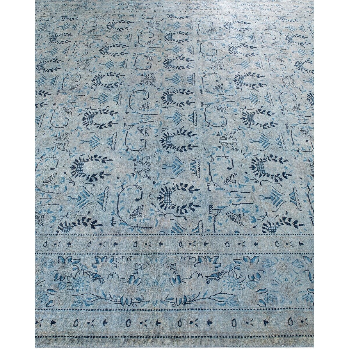 Fine Vibrance, One-of-a-Kind Hand-Knotted Area Rug - Gray, 8' 1" x 10' 2" - 8' 1" x 10' 2"
